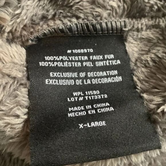 32 Degrees Heat Faux Fur Jacket XL Gray Polyester Coat - Picture 3 of 9